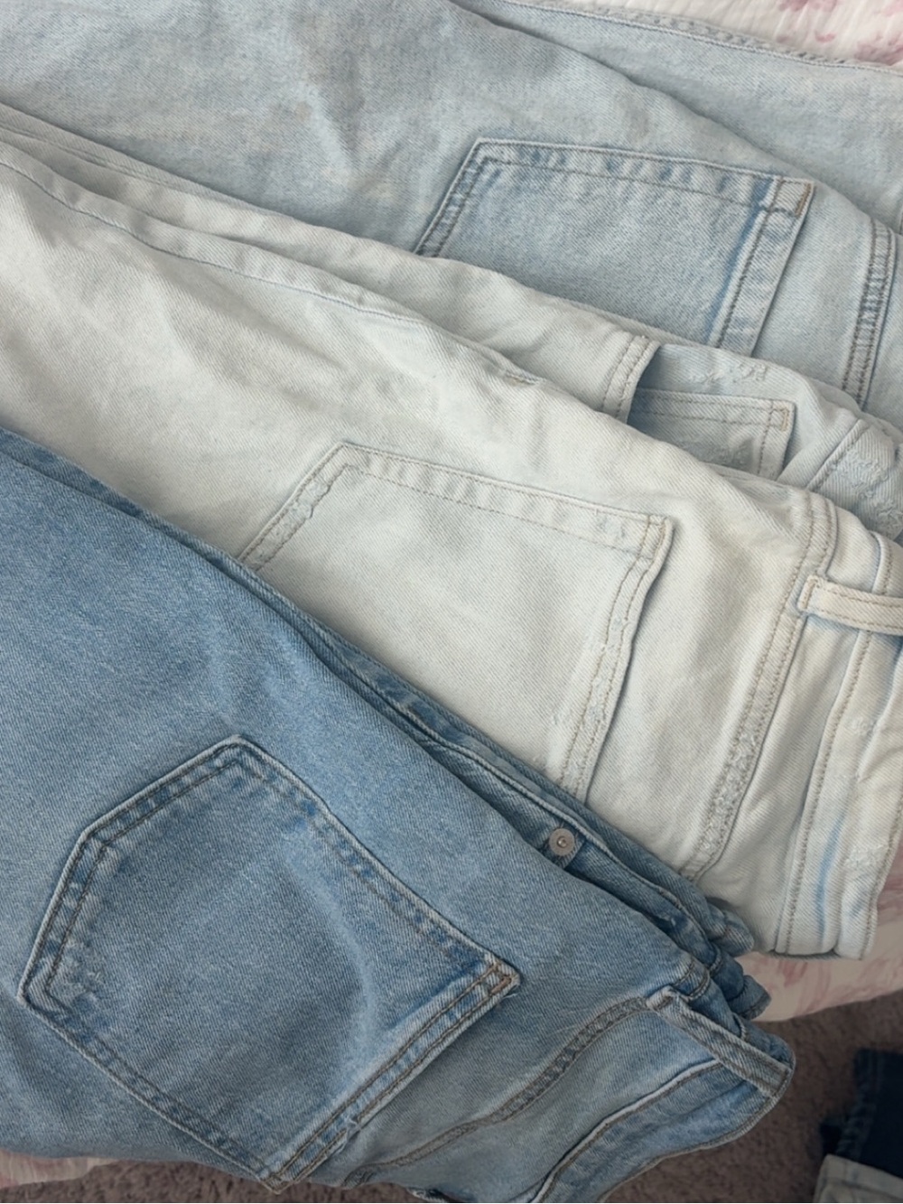 Target Women's Straight Leg Jeans in Light and Pale Blue